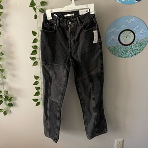 NWT Pacsun High Rise Straight Black Puzzle Jeans